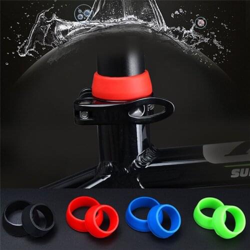 2pcs Cycling Waterproof Mountain Bike Seat Post Rubber Ring Dust Cover Bicycle Seat Post Case Protective Bike Accessories