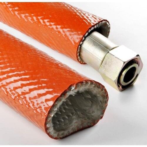 3 meters High Temperature Fire Retardant Casing Pipe protecting Cable Sleeve Thickening Insulation Silicone Fiberglass Tube