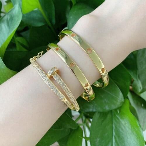 5pcs/lot charms heart star bangles competitive price women bangle bracelets