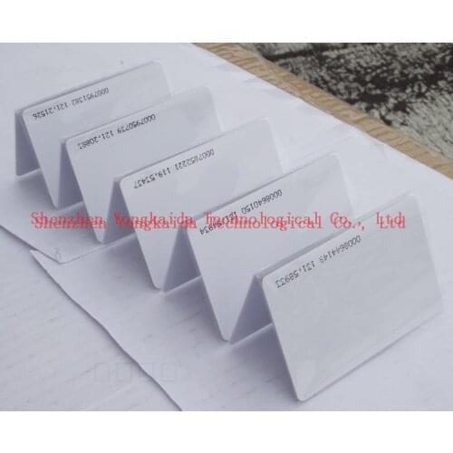 500PCS/Lot 125KHZ Printable PVC RFID Smart card TK4100/EM4100 blank pvc card rfid card