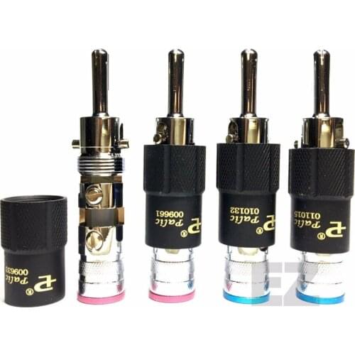 8x Pailiccs PS109 Audio Banana Speaker Plug Screw Lock 10mm Cable Wire Connector