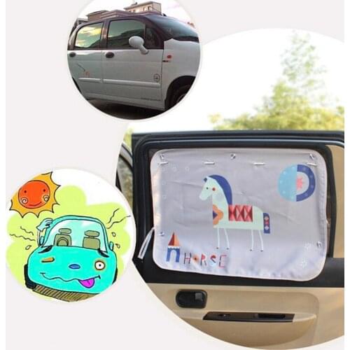 Car Cartoon Curtain Design With Shade Cloth Sun Blocking Car Curtain Side Blocking Tensile Foldable Curtain For Summer Universal