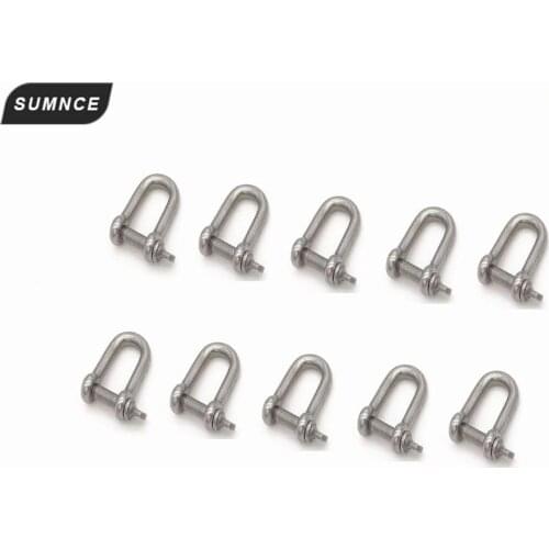 10 Pcs 304 stainless steel d - shaped shackle hook connecting buckle shackle
