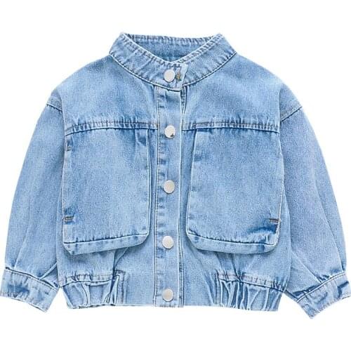 2020 Baby Girl Boy Spring Autumn Denim Coats Jackets Fashion Cartoon Jacket Kids Children Overwear Clothes