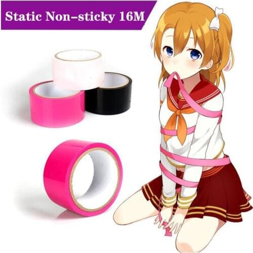 Flirting Fun Static Tape Handcuffs SM Props Sex Tools Female Products Bundled Rope Rope Binding Appliance Toys