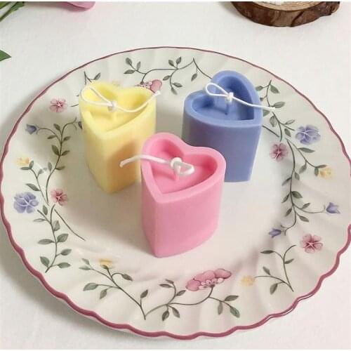 Diy Handmade Candle Mold Love Shape Candle Molds For Homemade Candle Soap Crayon Wax Melt Making Tool For Decoration Gift