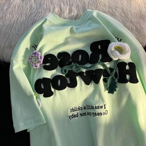 2021 Summer Casual New Lace Stitching Hollow Short-sleeved T-shirt Female Korean Sequined Top Shirts for Women