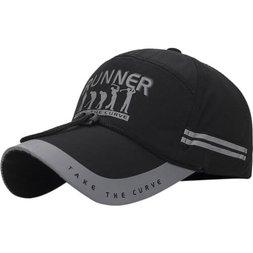 Korean Version Of The New Baseball Cap Reflective Running Striped Cap Mens Quick-drying Cap Warm And Windproof Sports Cap 2021