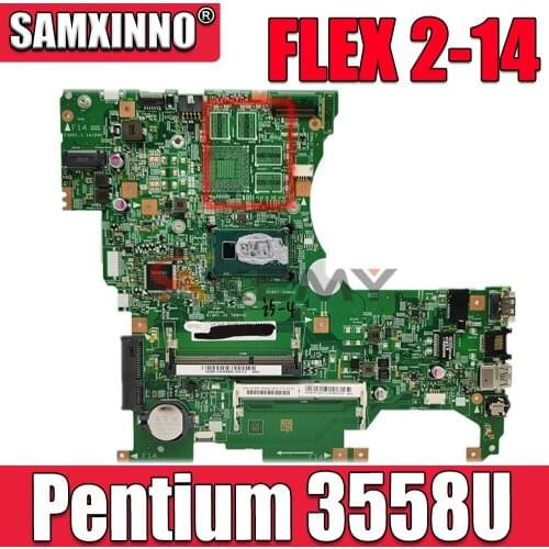 Akemy LF14M MB 13281-1 448.00X01.0011 For lenovo FLEX 2-14 Laptop motherboard SR1E8 Intel Pentium 3558U DDR3L