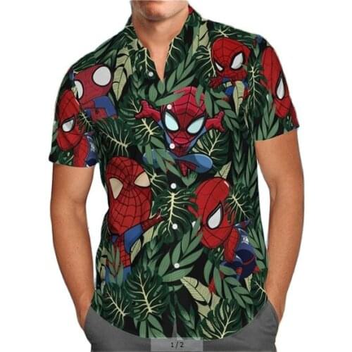 US Size Fashion Floral Shirts For Men Handsome Hawaiian Aloha Shirt Casual Short Sleeve Beach Shirts Mens Party Holiday Tops