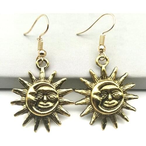 New Sun Moon Earrings, Nickel-free Earrings for Women, Witch Gifts