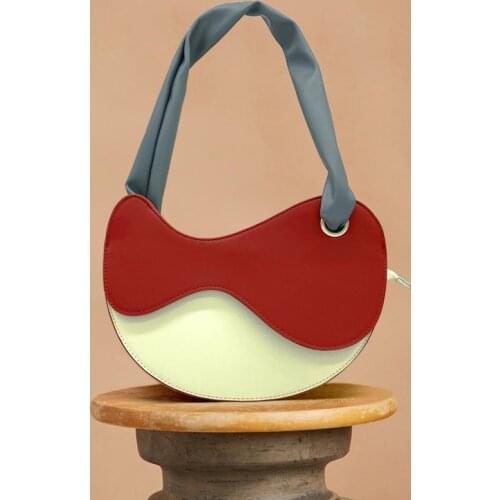Casual Saddle Bags for Women Handbags Semicircle Irregular PU Leather Shoulder Messenger Bags Lady Brands Capacity Bolsa
