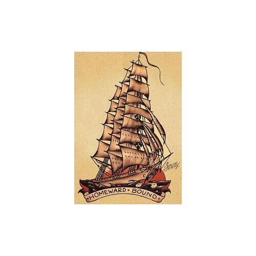 More Style Sailor Jerry Art Print Silk Poster for Your Home Wall Decor 24x36inch