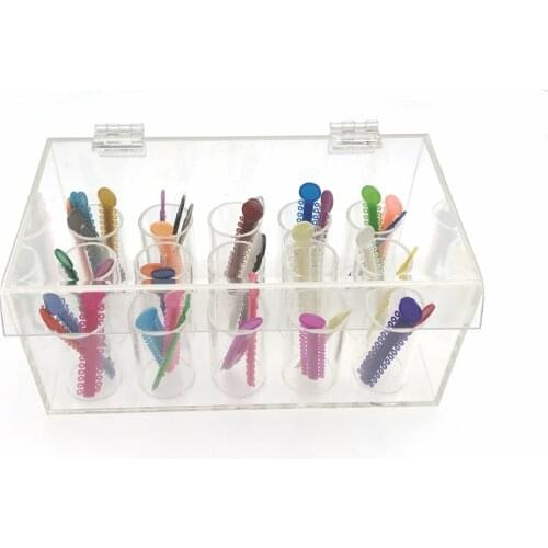 Dental Clinic Orthodontic Acrylic Dental Ligature Tie Dispenser Case Elastic Holder 1 pc