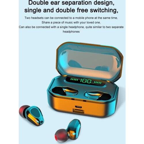 3500mah Bluetooth V5.0 Earphones TWS Headset LED Display Wireless Headphone Sports Gaming Music Earbuds For All Phones