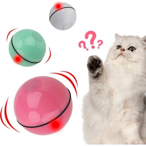 Smart Jumping Ball USB Electric Pet Toys Magic Roller Ball Cat LED Rolling Flash Ball Automatic Rotating Toy For Cat Dog Kids