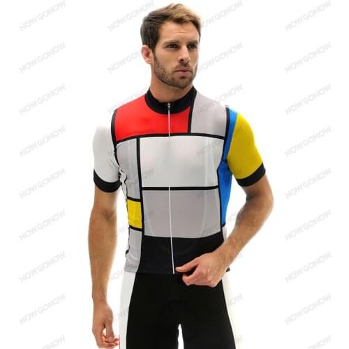 La Cycling Jersey Vintage Team Men Summer Clothing Short Sleeve Bike Wear Gear France Red Yellow Blue Custom LOGO