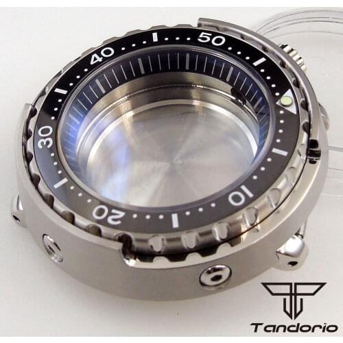 Fit for NH35A/SBBN031/SKX007 Watch Case sapphire crystal stainless steel Tuna Canned Watch case 200 Water Resistance case