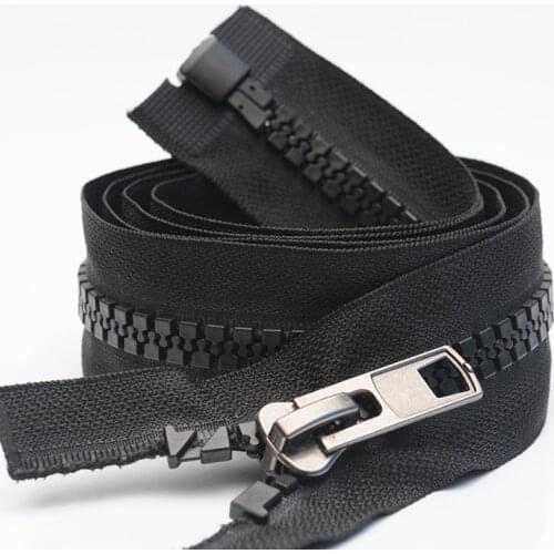 High quality 2colors open-end #10 Resin zipper Alloy zipper head 100/150/200/300cm zipper for sewing clothes coat home textile