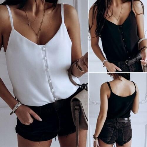 Women Casual Summer Top Sleeveless Off Shoulder Fashion Vest Ladies Plain Tank Ladies V Neck Loose Women Tank Hot Selling New