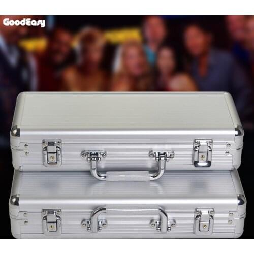 100/200PCS Capacity SQUARE Chips Suitcase Chip Container Chip Case/Box Poker Chips Square Aluminum Suitcase