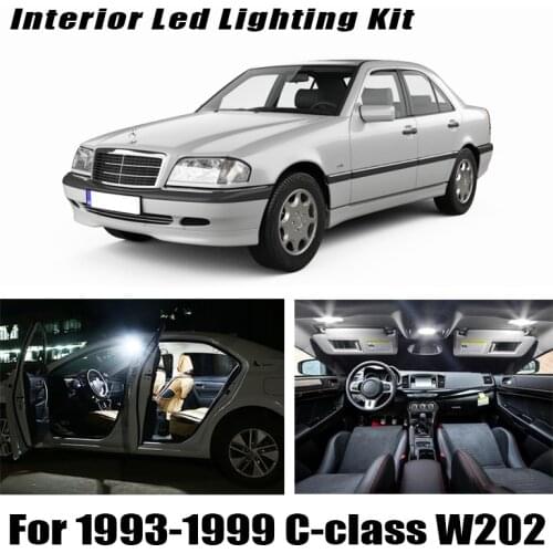 11pcs Error free Interior LED map dome Light Kit For 1993-1999 Mercedes Benz C class W202 C220 C230 C280 C36 AMG