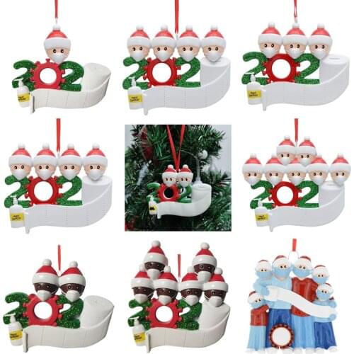 2021 Creative Quarantine Christmas Tree Decoration Ornament DIY PVC Hang Pandant Xmas Decor For Home Bar Party Decoration