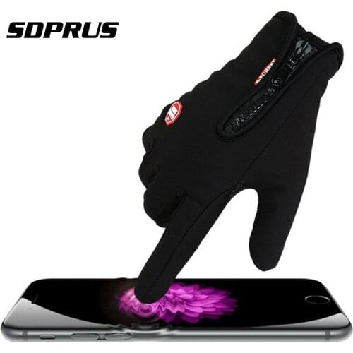 2021 SDPRUS Men Women phone gloves Full Finger Winter Ski smart phone gloves Gift Touchscreen Mobile Phone Gloves