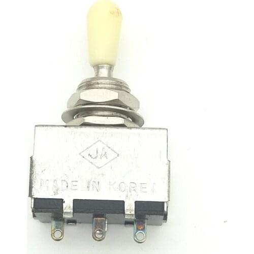 3 Way Pickup Selector Toggle Switch Solid knob shaft Box Style For LP SG Electric Guitar Cream Tip