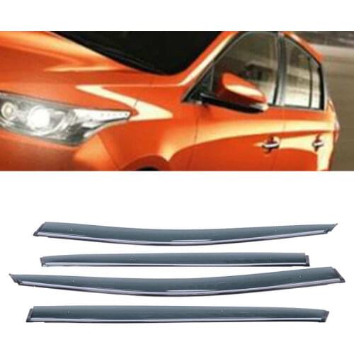 4PCS Window Deflector Sun/Rain Guard Acrylic Replacement for Yaris Hatchback 2014 2015 2016 2017 Window Visor Guard