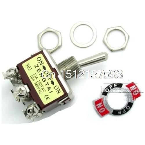 5pcs TPDT ON/OFF/ON Industrial Toggle Switches 303 triple pole double throw