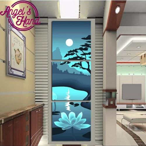 DIY spuare Diamond embroidery landscape diamond cross stitch crystal round diamond painting icons christmas decoration for home