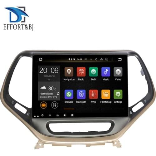 10.1''IPS Screen Android 9.0 Octa Core 4GB RAM Car GPS Navigation For Jeep Cherokee 2014-2018Car Stereo Radio BT WIFI Cam player