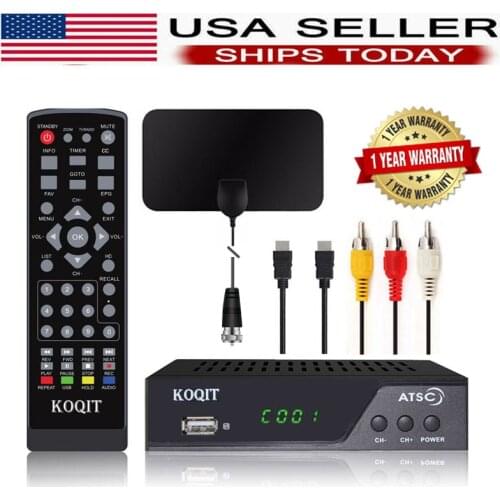 ATSC QAM Digital Converter Box for ota antenna Analog TV Receiver USB recorder over the air terrestrial atsc tuner media Player
