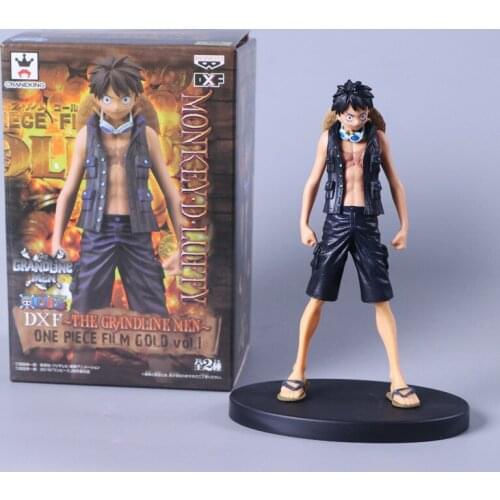 Cute Anime One Piece Film Gold Monkey D Luffy Tony Tony Chopper Sanji PVC Action Figure Collectible Model Kids Toys Doll 18cm