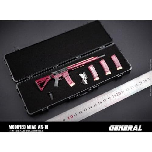 In Stock GENERAL GA-009 1/6th Modified Miad AR-15 non-fired Model For Usual Doll Soldier Accessories