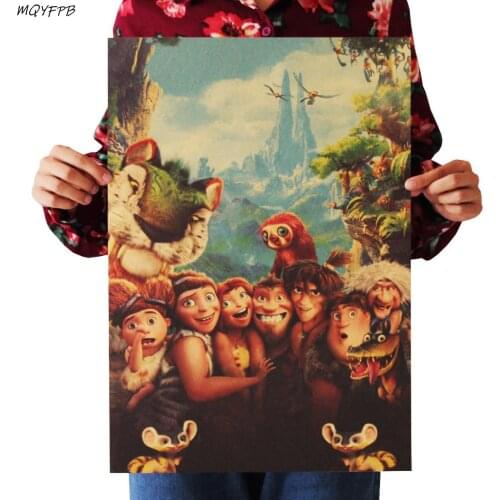 Movie The Croods Kraft Paper Poster Home Wall Room Decoration Painting 50.5x35cm
