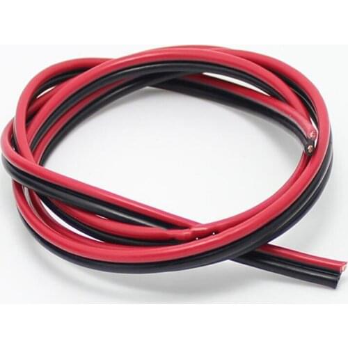 Red black Copper Wire 2X1 LED Strip Monitor Power Cable Speaker parallel Wire 10M