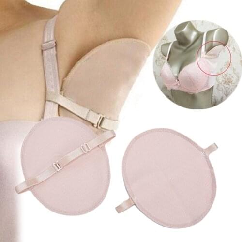 1Pair Washable Reusable Underarm Sweat Shield Pad Washable Armpit Sweat Absorbing Guards Shoulder Strap