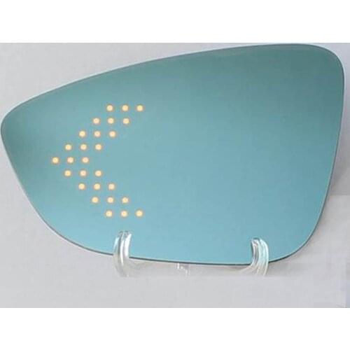 Multi curvature door rear view mirror blue wide angle led arrow turn signal heat demist for volkswagen CC replacement Parts