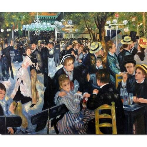 Painting of People Dance at Moulin de la Galette Pierre Auguste Renoir famous art hand painted High quality