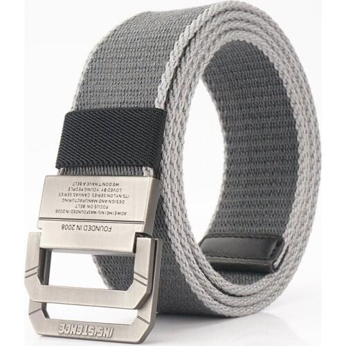 New Brand 3.8cm Canvas Belt Men Women Alloy Buckle 125cm Casual Canvas Belt High Quality Knitting Belt HE201