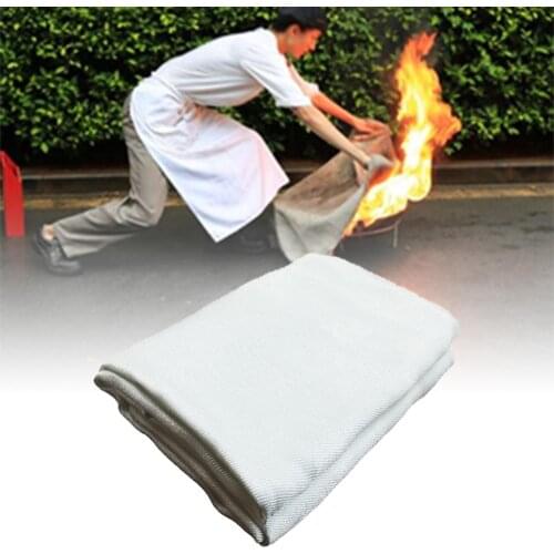 Fireproof Blanket Multi Function Fire Retardant Blanket Fireproof Blanket For Fireplace Cream Fiberglass 100cmX100cm Security