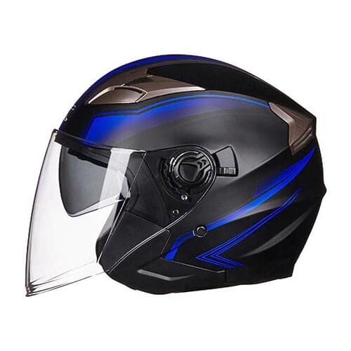 Open Face Motorcycle Helmets Electric Bicycle Helmet Dual Lens Visors Men Women Summer Scooter Motorbike Moto Bike Helmet