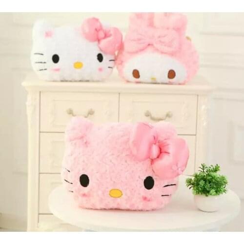 35cm pillow/100*160cm blanket KT melody plush toy Decoration pillow KT cat doll girl bed sleeping doll pillow birthday gift