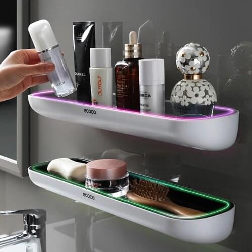 Punch-free Storage Shelf For Bathroom Wall-mounted Storage Rack For Toilet Home Bath Organizer Household Bathroom Accessories