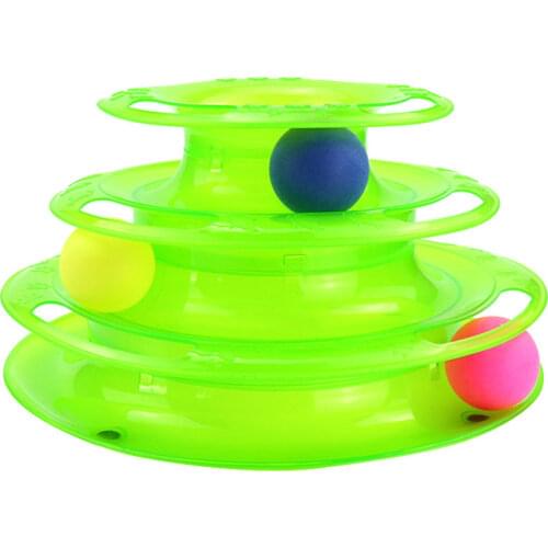 Pet Shelf Cat Plastic Green Orange Rides Shelf Toy Three-Level Funny