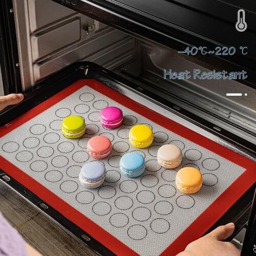 Non-Stick Silicone Baking Mat Macaron Pad Oven Sheet Liner Pastry Kneading Dough Mat Cookie Biscuits Bread Kitchen Baking Tray