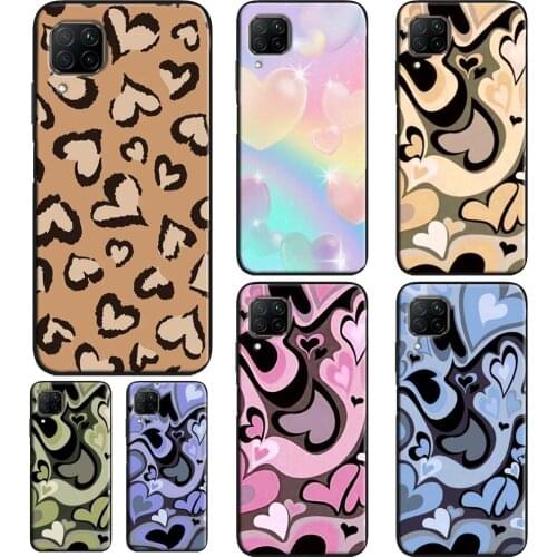 Purple Heart Swirl Aesthetic Soft Cover For Huawei P40 Lite Mate 20 10 P30 P20 Pro Case For Huawei P Smart 2021 2019