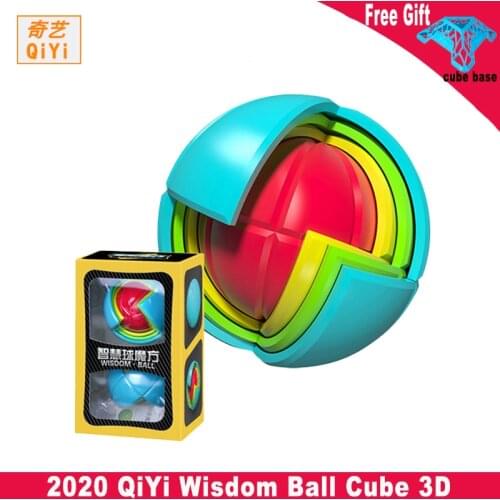 QiYi Wisdom Ball 3D Cube Puzzle Educational Puzzle Assembly Children Educational Toy For Magic Assembling Maze Ball